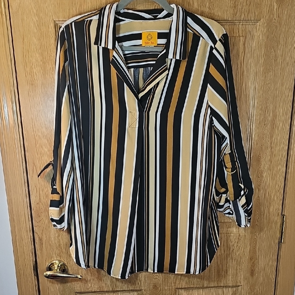 Ruby Rd. Multicolor Striped Button Down Shirt